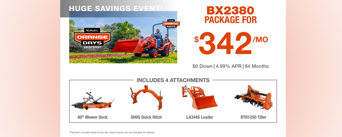 Kubota BX2380 Tractor package